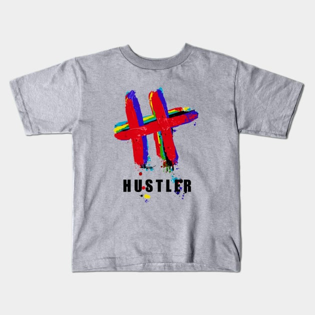 H is for HUSTLER Kids T-Shirt by regiaart